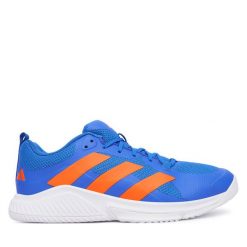 Buty halowe adidas. Niebieskie buty sportowe na co dzień męskie Adidas, bez zapięcia. Za 279.99 zł.