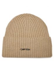 Calvin Klein Czapka Ck Must Logo Beanie K60K611401 Szary. Szare czapki zimowe damskie CALVIN KLEIN, z materiału. Za 239.99 zł.