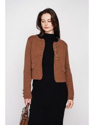 C& Jo Kardigan w kolorze jasnobrązowym rozmiar: 36. Brązowe kardigany damskie C& Jo, bez wzorów. Za 146.45 zł.