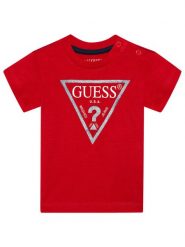 Guess T-Shirt N73I55 K8HM0 Czerwony Regular Fit. Czerwone t-shirty chłopięce Guess, z aplikacjami, z bawełny, bez ramiączek. Za 49.99 zł.
