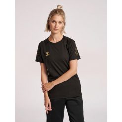 Koszulka damska Hummel hmlCIMA. Czarne bluzki damskie HUMMEL, xs, bez wzorów, bez kołnierzyka. Za 148.00 zł.