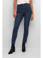 Kaffe Dżinsy "Sinem" - Slim fit - w kolorze granatowym rozmiar: 34. Niebieskie jeansy damskie Kaffe, z podwyższonym stanem. Za 79.03 zł.