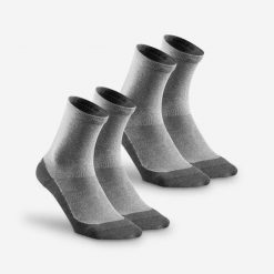 Second Life - Skarpety turystyczne Quechua Hike 50 długie x2 - Stan Doskonały. Szare skarpetki męskie QUECHUA, bez wzorów, z bawełny. Za 27.00 zł.