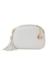 Mia Tomazzi Skórzana torebka "Gradisca" w kolorze białym - 22,5 x 16 x 7 cm rozmiar: onesize. Białe torebki klasyczne damskie Mia Tomazzi, bez wzorów, z materiału, bez dodatków. Za 173.99 zł.