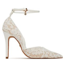 Szpilki DeeZee. Białe szpilki DeeZee, bez wzorów, bez obcasa. Za 159.99 zł.