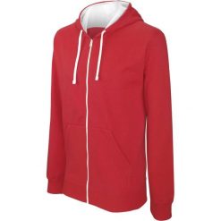 Bluza z kapturem i zamkiem błyskawicznym Kariban Contrastée. Białe bluzy z kapturem męskie KARIBAN, s, z bawełny. Za 180.00 zł.