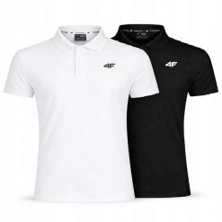 KOSZULKA MĘSKA POLO 4F KOMPLET NA CO DZIEŃ ZESTAW 2 SZTUKI. Koszulki polo męskie 4f, m, bez wzorów, z bawełny, bez ramiączek. Za 179.99 zł.