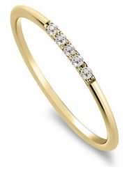 DIA DIAMONDS Pozłacany pierścionek z diamentami rozmiar: 54. Żółte pierścionki damskie DIA DIAMONDS, z diamentem, pozłacane. Za 285.49 zł.