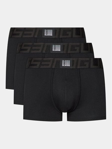 Guess Komplet bokserek Idol U4RG01 K6YW0 Czarny. Czarne bokserki męskie Guess, z aplikacjami, z bawełny. Za 209.99 zł.