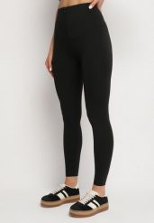 Czarne Klasyczne Legginsy z Wysokim Stanem Lunavira. Czarne legginsy damskie Born2be, m, bez wzorów, z jeansu. Za 54.99 zł.