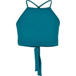 Damski trójkątny tank top Urban Classics. Zielone topy damskie Urban Classics, bez wzorów, bez kołnierzyka. Za 90.00 zł.