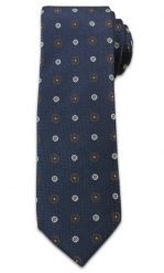 Stylowy Krawat Męski w Grochy i Kwiatki- Chattier- 6,5cm- Kolorowy. Niebieskie krawaty i muchy męskie Chattier, bez wzorów, z tkaniny, eleganckie. Za 49.00 zł.