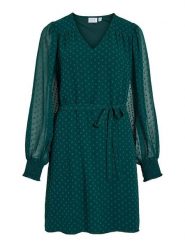 Vila Sukienka "Vieddee" w kolorze morskim rozmiar: 36. Niebieskie sukienki damskie Vila, na co dzień, bez wzorów, z tkaniny, bez kołnierzyka, bez ramiączek, mini, proste. Za 114.17 zł.