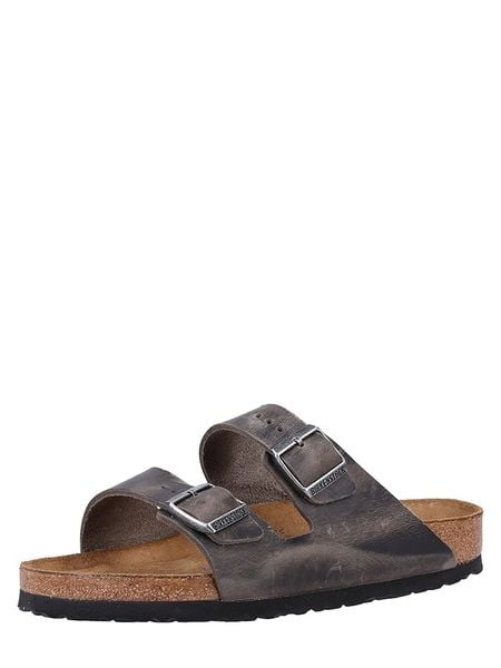 Birkenstock Skórzane klapki "Arizona" w kolorze brązowym rozmiar: 39. Brązowe klapki i japonki męskie Birkenstock. Za 366.95 zł.