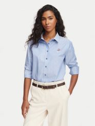 Beverly Hills Polo Club Koszula P-SS26W-SH6600 Niebieski Regular Fit. Niebieskie koszule damskie Beverly Hills Polo Club, m, bez wzorów, z bawełny, bez kołnierzyka, bez ramiączek. Za 299.99 zł.
