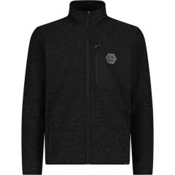 Bluza polarowa męska CMP 35H3907 Melange Knitted. Czarne bluzy bez kaptura męskie CMP, m, z materiału. Za 249.99 zł.