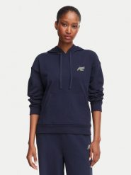 Lacoste Bluza SF8342 Granatowy Relaxed Fit. Niebieskie bluzy bez kaptura damskie Lacoste, z bawełny. Za 624.99 zł.