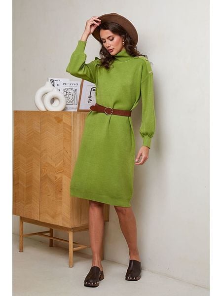 Soft Cashmere Sukienka dzianinowa w kolorze zielonym rozmiar: 38/40. Zielone sukienki damskie Soft Cashmere, na co dzień, bez wzorów, z dzianiny, bez kołnierzyka, bez ramiączek, maxi, proste. Za 148.26 zł.