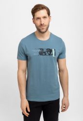 T-shirt z motywem rowerowym T-RAD. Niebieskie t-shirty męskie Volcano, na lato, l, bez wzorów, z bawełny, bez kołnierzyka. Za 59.99 zł.
