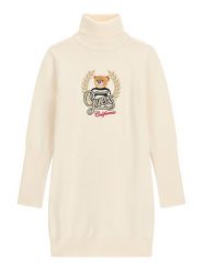 Guess Sukienka dzianinowa J6BK14 Z1299 Kremowy Regular Fit. Białe sukienki dziewczęce Guess, z aplikacjami, z dzianiny, bez ramiączek. Za 284.99 zł.