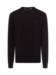 Tommy Hilfiger sweter Mężczyźni Bawełna czarny, XXL. Czarne swetry męskie Tommy Hilfiger, m, bez wzorów, z bawełny, bez kołnierzyka. Za 409.95 zł.