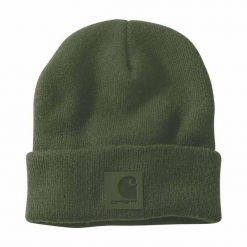 Czapka zimowa Carhartt Black Label Watch Hat. Zielone czapki męskie Carhartt, na zimę, bez wzorów, sportowe. Za 83.99 zł.