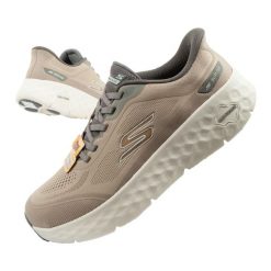 Buty sportowe męskie Skechers Go Walk Max Cushioning Flex. Brązowe buty sportowe na co dzień męskie Skechers, bez zapięcia. Za 399.00 zł.