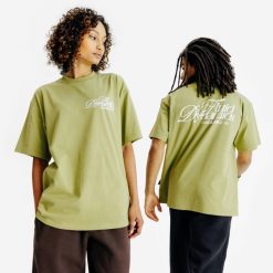 Koszulka z grafiką unisex Relax. T-shirty damskie Decathlon, xl, bez wzorów, z bawełny, bez kołnierzyka. Za 89.99 zł.