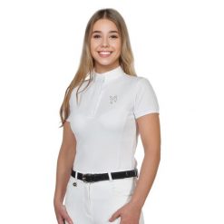 Dziewczęca konkursowa koszulka polo York Cristi. Białe koszulki dziewczęce YORK, m, bez wzorów, z elastanu, bez ramiączek. Za 222.00 zł.