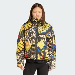 Kurtka adidas X Farm Padded. Czarne kurtki damskie Adidas, bez wzorów, z polaru, bez kaptura. Za 529.00 zł.
