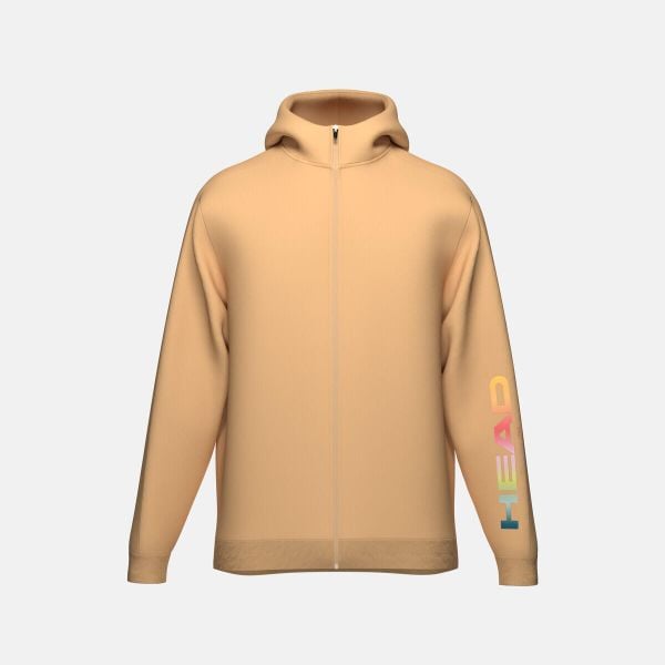 RALLY Junior Bluza na Zamek. Brązowe bluzy sportowe damskie HEAD, bez wzorów, bez ramiączek, bez kaptura. Za 260.00 zł.