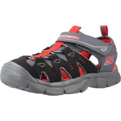 Sandały SKECHERS 407015L Szary. Szare sandały męskie Skechers, z syntetyku, bez zapięcia. Za 217.99 zł.