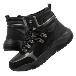 Buty Lee Cooper LCJ-24-03-3048L czarne. Czarne obuwie trekkingowe damskie na zimę. W wyprzedaży za 288.12 zł.