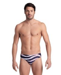 Kąpielówki slipy męskie sportowe treningowe na basen Arena Zebra. Niebieskie kąpielówki męskie Arena, m, bez wzorów, z materiału, na fitness i siłownię. Za 71.98 zł.