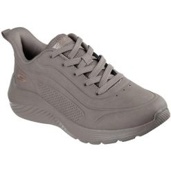 Buty sportowe damskie Skechers Bobs Squad Waves-jus. Brązowe buty sportowe na co dzień damskie Skechers, bez wzorów, z materiału, na fitness i siłownię. Za 390.00 zł.
