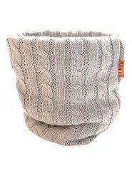 LiVi Szal-koło "Strick Liv" w kolorze jasnoszarym - 50 x 24 cm rozmiar: onesize. Szare szaliki dziecięce LiVi, z bawełny, bez ramiączek. Za 98.80 zł.
