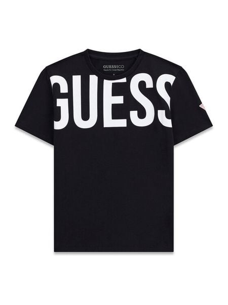 Guess T-Shirt L6GI26 J1314 Czarny Regular Fit. Czarne t-shirty chłopięce Guess, z aplikacjami, z bawełny, bez ramiączek. Za 94.99 zł.