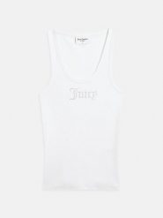 Juicy Couture Top w kolorze białym rozmiar: L. Białe topy damskie Juicy Couture, l, bez wzorów, bez kołnierzyka. Za 100.99 zł.