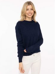 Zwillingsherz Kaszmirowy sweter w kolorze granatowym rozmiar: XL. Niebieskie swetry klasyczne damskie Zwillingsherz, xl, z kaszmiru, bez kołnierzyka. Za 429.95 zł.