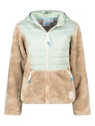 Canadian Peak Kurtka polarowa "Typologieak" w kolorze jasnobrązowo-miętowym rozmiar: XL. Brązowe kurtki damskie Canadian Peak, xl, bez wzorów, z materiału, bez kaptura. Za 154.95 zł.