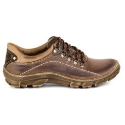 KOMODO Buty trekkingowe męskie skóra 700 brązowe. Brązowe buty trekkingowe męskie na jesień, z jeansu, bez zapięcia. Za 367.89 zł.