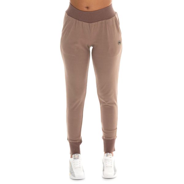 Wąż zimowy Leone 1947 Warm Touch Damen ze Strickeinsätzen. Brązowe spodnie dresowe damskie LEONE 1947 APPAREL, na zimę, bez wzorów, z elastanu. W wyprzedaży za 144.93 zł.