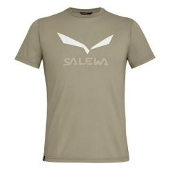 T-shirt Salewa Solid Dry. Zielone t-shirty męskie Salewa, xl, bez wzorów, z bawełny, bez kołnierzyka. Za 185.00 zł.