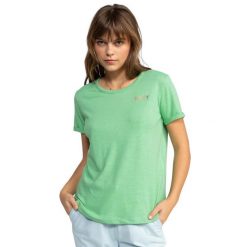 Koszulka dla Kobiety SATURDAZE Zielony. Zielone bluzki damskie Roxy, m, z bawełny, bez kołnierzyka, bez ramiączek. W wyprzedaży za 45.00 zł.