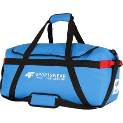 Torba sportowa TPU107 - kobalt. Brązowe torby męskie na ramię 4f, bez wzorów, z materiału, na ramię. W wyprzedaży za 79.99 zł.