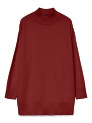 Vero Moda Sweter w kolorze bordowym rozmiar: M. Czerwone golfy damskie Vero Moda, m, z włókna, bez kołnierzyka. Za 109.00 zł.
