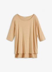 T-shirt boxy z miękkiego materiału z wiskozą. Czerwone t-shirty damskie bonprix, bez wzorów, z wiskozy, bez kołnierzyka. Za 34.99 zł.