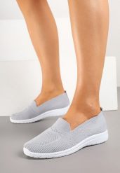 Szare Wsuwane Tenisówki Mokasyny Venni. Szare mokasyny damskie Born2be, z aplikacjami, z jeansu. Za 54.99 zł.