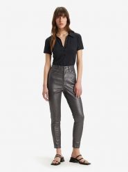 Levi's Spodnie w kolorze antracytowym rozmiar: W26/L32. Czarne spodnie materiałowe damskie Levi's, z aplikacjami, z materiału, z podwyższonym stanem. Za 233.95 zł.