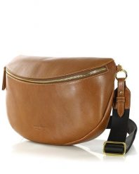 Torebka na szerokim pasku nerka damska skórzana premium MARCO MAZZINI brązowa. Brązowe shopper bag damskie bez wzorów, ze skóry, bez dodatków. Za 699.00 zł.